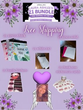 Laura Ashlee's 21 Bundle - Thank You & Shipping Supplies 125 pieces